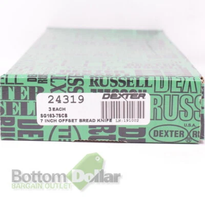 DEXTER-RUSSELL,INC. Dexter 24319 SG163-7SCB 3 Piece Sofgrip Handle Dexsteel 7” Offset Bread Knives