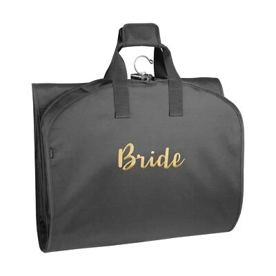 Дорожная сумка для одежды WallyBags премиум-класса, тройной внешний карман, черная — B1 Go - Изображение 1 из 4