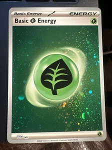 Basic Grass Energy (Cosmos Holo) 001 Sv01: Scarlet & Violet Base Set Holo - Picture 1 of 3