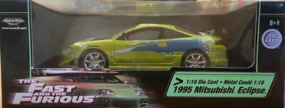 NEW 1:18 Fast and Furious Brian's 1995 Mitsubishi Eclipse Racing Champions ERTL - Image 1 of 4