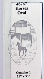 Calcomanía de vinilo ovalada de película para ventana estática estable para caballos y ponis 21x33" reutilizable - Imagen 1 de 8