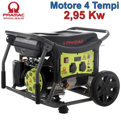 Generatore di Corrente 3kW Benzina PRAMAC Monofase Carrellato Portatile WX3200 - Immagine 1 di 4