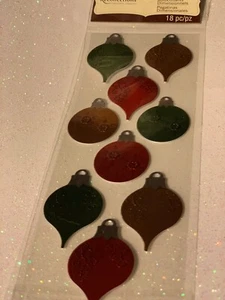 RECOLLECTIONS 3D STICKERS CHRISTMAS FOIL ORNAMENTS STICKERS NEW - Picture 1 of 5