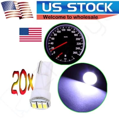 20X T5 37 73 2721 Cuña 3014 SMD Velocímetro Medidor Cluster Bombillas LED Blanco Foto 1 de 4