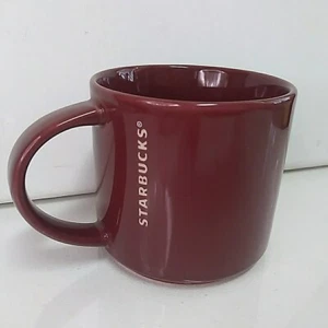 Starbucks Burgundy Maroon Mug 14 oz Coffee Cup Etched Logo 2013 - Picture 1 of 12