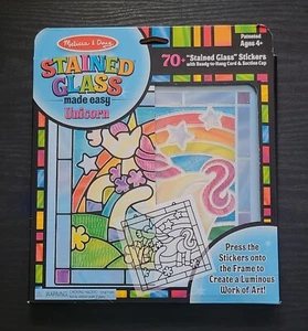 Melissa & Doug NEW Stained Glass Made Easy Unicorn RAINBOW Art Activity 4+ - Picture 1 of 5