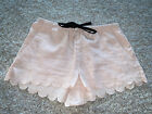 NWOT Limited Edition H&amp;M DIVIDED Baby Pink Scalloped Shorts Sz 6 SOLDOUT