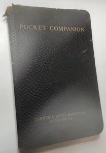 Carnegie Pocket Companion US Steel 19th Edition - Leather Cover 1917 Architects - Imagen 1 de 13