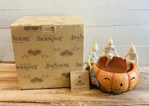 Jim Shore Life’s A Bowl Of Scaries Halloween Ghost Pumpkin Bowl 4022900 mit Box - Bild 1 von 10