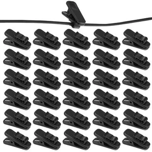 30 Pack Earphone Wire Clips Headphone Mount Cable Clothing Clips for Fixing - Picture 1 of 6