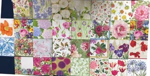30 verschiedene Blumenblume Caspari Tischservietten Decoupage NEU - Bild 1 von 1