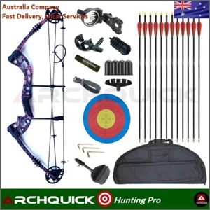 ARCHQUICK Archery Compound Bow Hunting Set Shooting Target RH 20-55lbs RTS SET - Picture 1 of 10