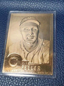1996 DanburyMint Bob Feller 22k Gold Cleveland Indians Hof - Picture 1 of 2