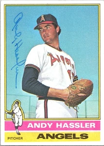 Andy Hassler Signed 1976 Topps California Angels #207 Autographed - Picture 1 of 2