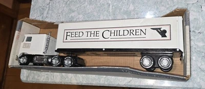 NYLNT Feed The Children Pressed Steel Tractor Trailer Semi OSS Mint In Box New - Image 1 of 4