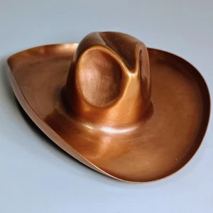 Vintage Gregorian Solid Copper Cowboy Hat Ashtray USA 5.5 X 2” - Picture 1 of 11