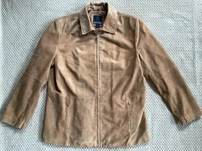 Винтажная женская замшевая куртка Bernardo 90-е на молнии натуральная кожа большой размер - Изображение 1 из 4