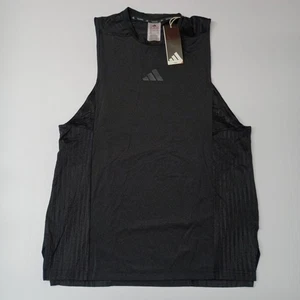 Adidas Herren Gr. M Medium D4T Training Tank Top ärmelloses Shirt schwarz - Bild 1 von 9