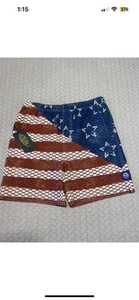 Youth boys XL AFTCO boat swim trunks red white blue stars stripes lined NEW NWT - Picture 1 of 4