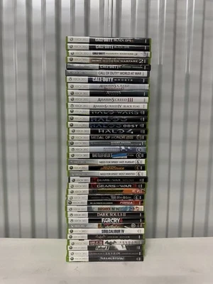 Lote de 37 juegos Xbox 360 HALO, ARKHAM, CALL OF DUTY, GEARS OF WAR, ASSASSINS Foto 1 de 4