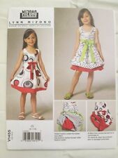 Vogue 1455 Lynn Mizono Girls Reversible Pullover Dress Pattern 6-8 Very Easy 