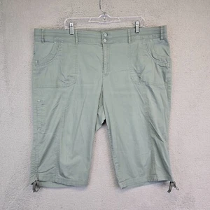 Gloria Vanderbilt Capri Pants Womens Plus Size 22W High Rise Adjustable Hem - Picture 1 of 10