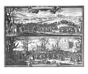 Antique map, Dahlbergh/Pufendorf, Pompae qua Ser. Sueciae Rex a Ser. Daniae Rege - Picture 1 of 1