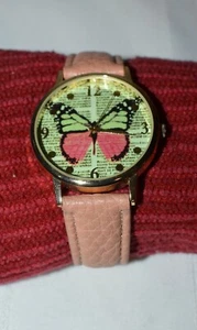 Accutime Ladies Butterfly Large Numbers Watch, Japan Movement - Picture 1 of 4