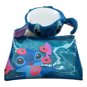 Bolsa de maquillaje y diadema con cremallera brillante de puntada de Disney Store besos soplantes - Imagen 1 de 9