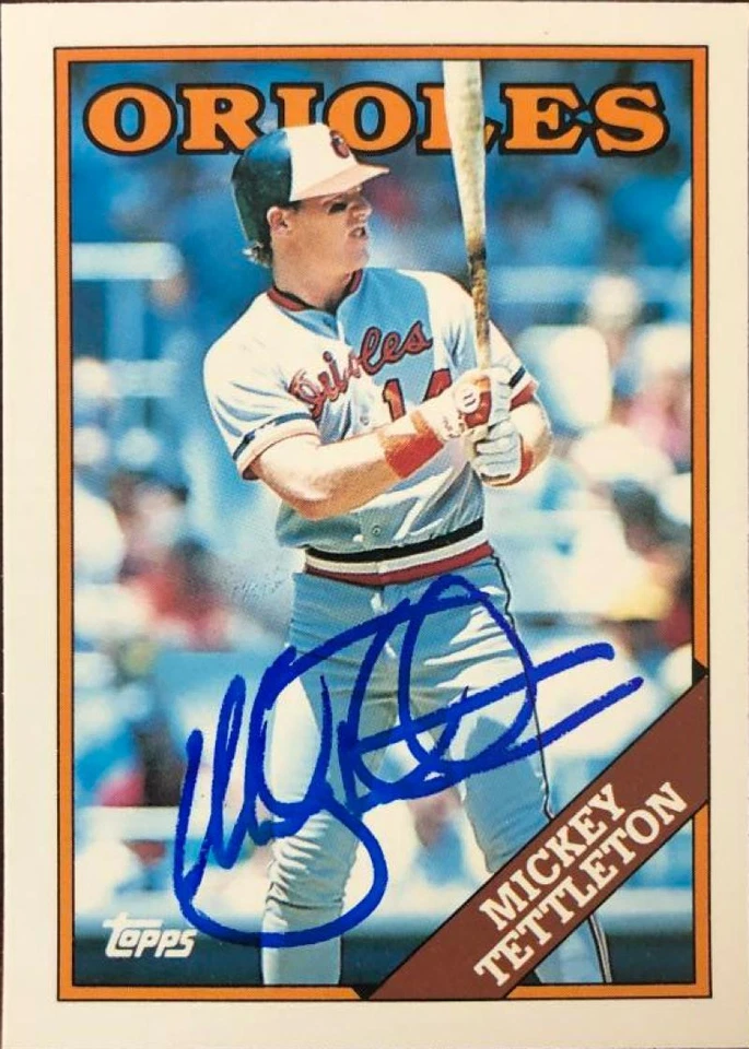 Topps 1988 autografiado por Mickey Tettleton negociado #120T Foto 1 de 1