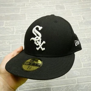 Chicago White Sox Fitted Hat Size 7 3/8 New Era 59FIFTY Black Baseball Cap MLB - Picture 1 of 8