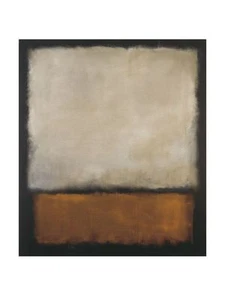 Dark Brown with Grey and Orange by Mark Rothko Art Print Abstract Poster 31x23 - Picture 1 of 1