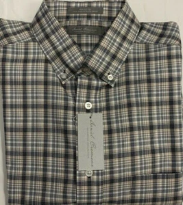 New Daniel Cremieux Men's Long Sleeve Shirt Dark Navy Plaids Size XL $19.50 - Picture 1 of 3