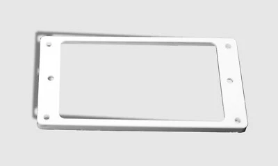 Humbucker Trim Cover Flat 5mm Height White 45mm x 35mm 081111WH-2P - Image 1 of 4
