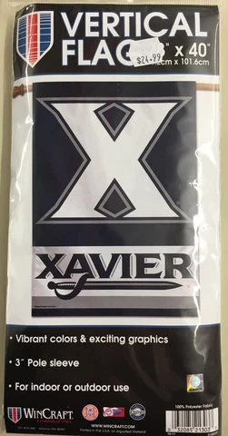 Xavier University, Cincinnati, OH Flag Banner Musketeer Logo printed polyester Cover