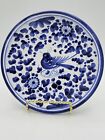 Leoncini Italien 8 Zoll Teller handbemalt Bluebird Made in San Gimignano Si Italy