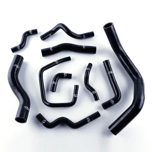 Silicone Coolant Hose For Nissan Silvia 200SX 240SX S13 S14 S15 SR20DET Black - Picture 1 of 11