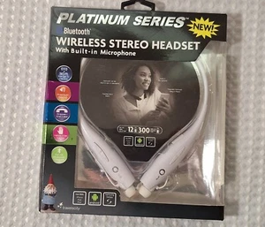 Travelocity Platinum Series Wireless Bluetooth Stereo Headset w/Microphone White - Picture 1 of 8