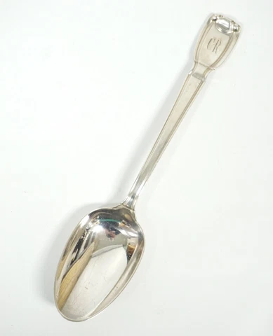Antique Tiffany & Co Castilian Sterling Silver .925 Serving Spoon CR Monogram Cover