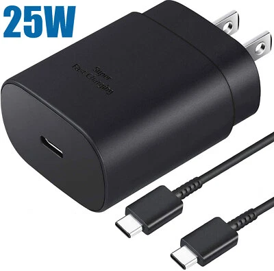 25W Type USB-C Super Fast Wall Charger Adapter For Samsung Galaxy S22 S21 S20 - Image 1 of 4