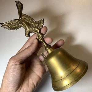 Campana American Eagle vintage de latón ornamentado servicio cena llamada a pedido - Imagen 1 de 15
