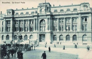 PPC-BE Bruxelles Belgio-Grande Ufficio Postale-Cartolina FOTO d'epoca 1900 (F5) - Foto 1 di 4