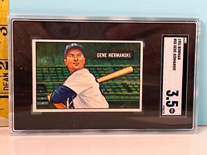 1951 Bowman Gene Hermanski Brooklyn Dodgers #55  SGC 3.5 VG+ 💥