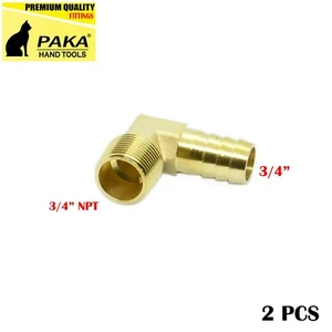 2x 3/4" SCHLAUCH WIDERHAKENBOGEN X 3/4 AUSSEN NPT Messing Rohrverschraubung Gewinde Gas Kraftstoff Wasser  - Bild 1 von 2