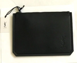 Yves Saint Laurent Beaute YSL black Makeup Bag Pouch case clutch envelope NEW - Picture 1 of 9