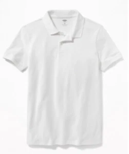 Old Navy Built-in Flex Uniform Pique Polo For Boys White Small (6 - 7) NWT - Picture 1 of 2