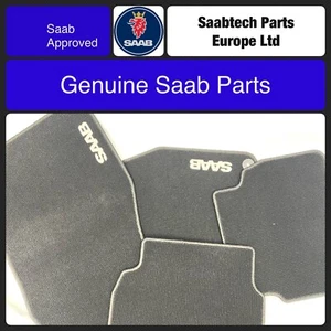 Genuine Saab 9-3 4 door/5 door MAT Set - 2008-2012 12825833 BRAND NEW - BLACK - Picture 1 of 6