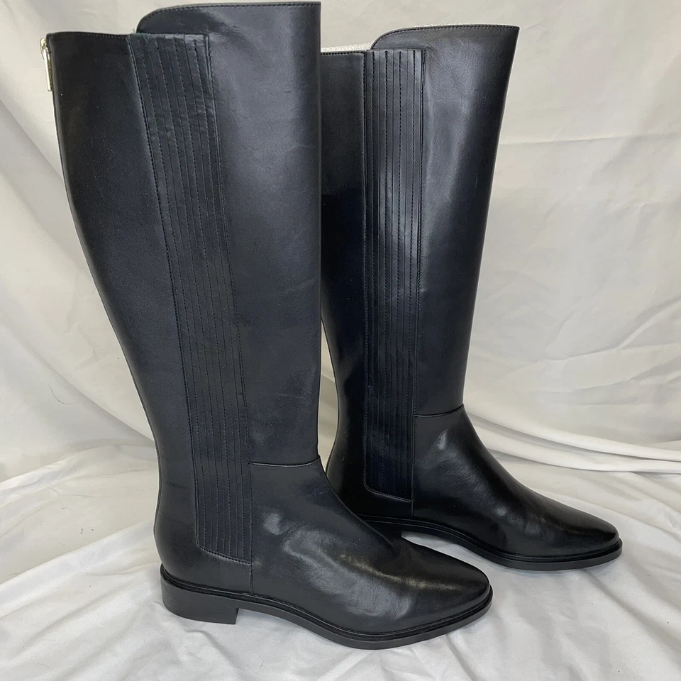 Botas de seda de vaca Calvin Klein Finley 34E5514 negras para mujer talla 7 Foto 1 de 4