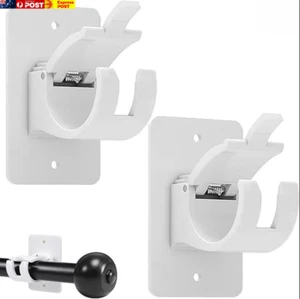 Self-Adhesive Curtain Hooks , Curtain Rod Required, Adjustable Plastic Holders f - Picture 1 of 7