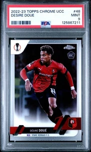 2022-23 Topps Chrome UEFA UCC - Desire Doue #48 (RC) PSA 9 - Picture 1 of 2